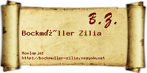 Bockmüller Zilia névjegykártya